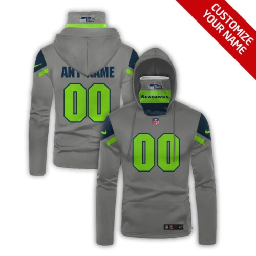 6862c21d038fc_1 Men's Seattle Seahawks 2020 Grey Customize Hoodie Mask