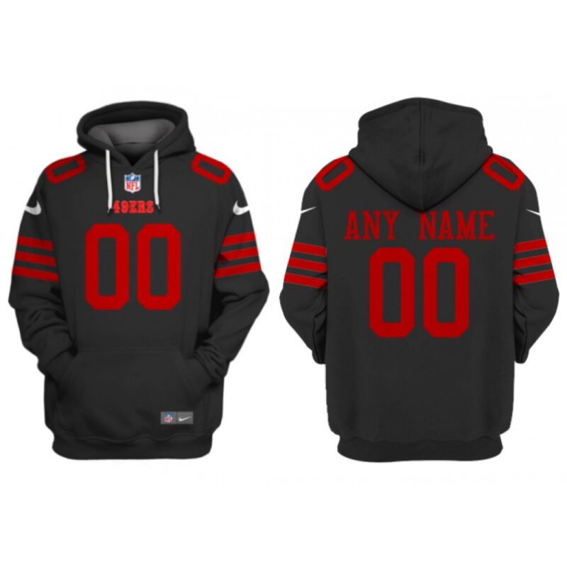 6862c5650f433_1 Men's San Francisco 49ers Active Player Custom Black Alternate Pullover Hoodie