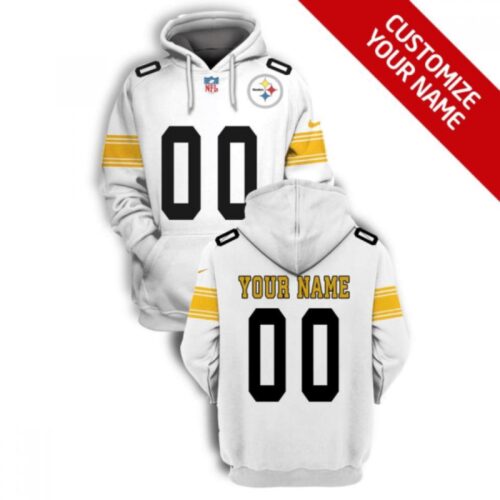 6862c66dc2dae_1 Men's Pittsburgh Steelers Active Player Custom 2021 White Pullover Hoodie