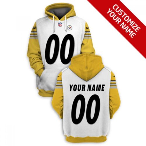6862c6705793d_1 Men's Pittsburgh Steelers Active Player Custom 2021 White Pullover Hoodie