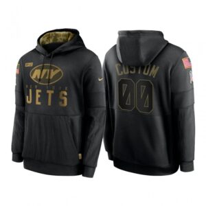 6862ce140f8ff_1 Men's New York Jets Customized 2020 Black Salute To Service Sideline Performance Pullover Hoodie