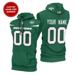 6862cefcee8cb_1 Men's New York Jets Customized Green Limited Edition Sleeveless Hoodie