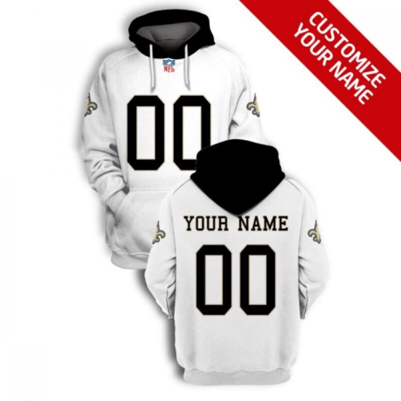 6862d39da15dd_1 Men's New Orleans Saints Active Player Custom 2021 White Pullover Hoodie