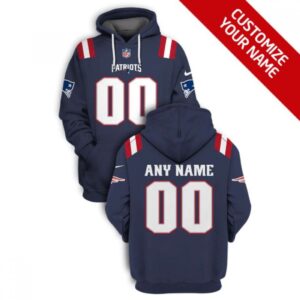 6862d53f7ffcc_1 Men's New England Patriots Active Player Custom 2021 Navy Pullover Hoodie
