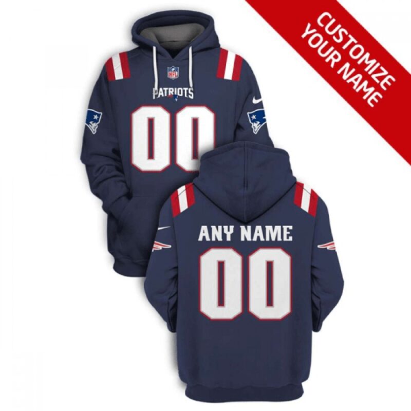 6862d53f7ffcc_1 Men's New England Patriots Active Player Custom 2021 Navy Pullover Hoodie