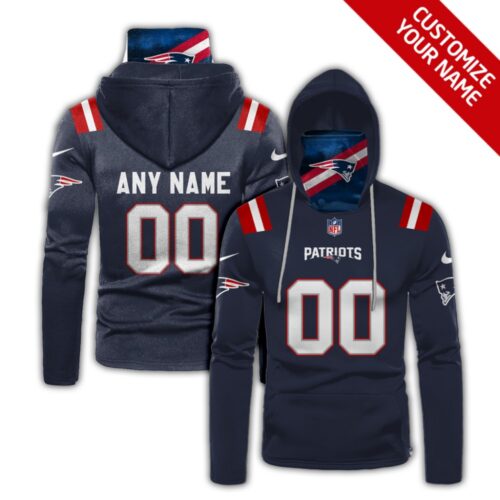 6862d541e6f24_1 Men's New England Patriots 2020 Navy Customize Hoodie Mask