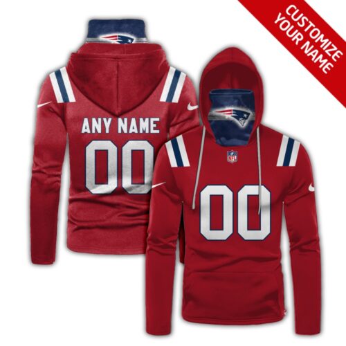 6862d5633e823_1 Men's New England Patriots 2020 Red Customize Hoodie Mask