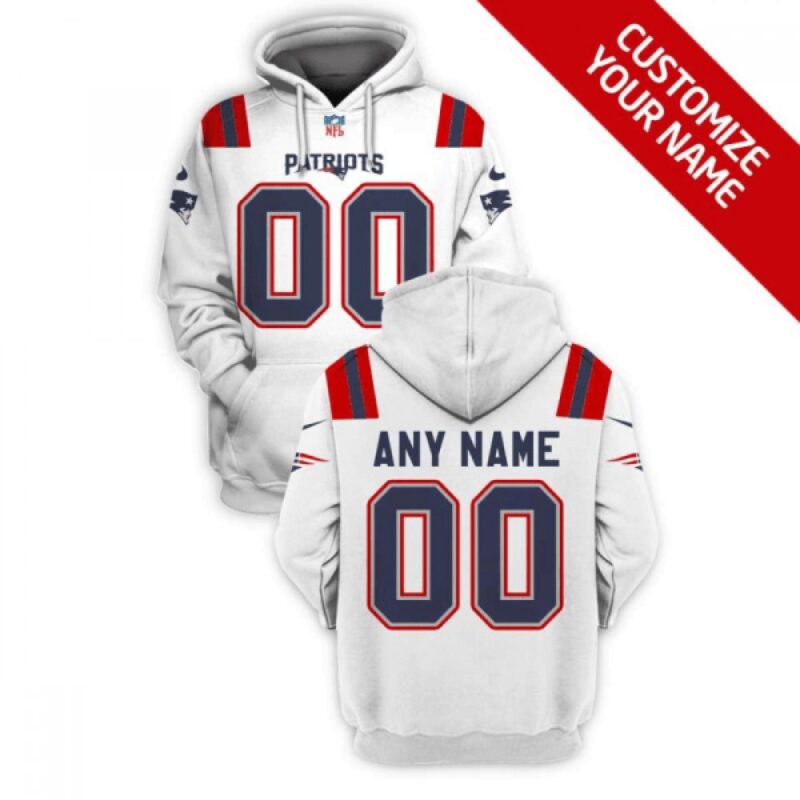 6862d57c1cfc0_1 Men's New England Patriots Active Player Custom 2021 White Pullover Hoodie