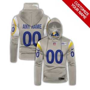 6862e1d061972_1 Men's Los Angeles Rams 2020 Cream Customize Hoodie Mask