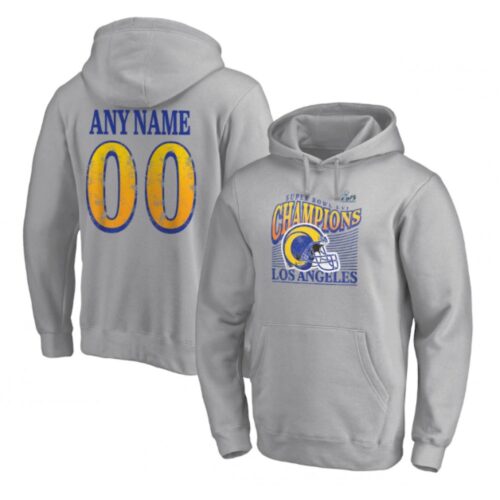 6862e2b3e134a_1 Men's Los Angeles Rams Custom 2022 Gray Super Bowl LVI Champions Personalized Retro Pullover Hoodie