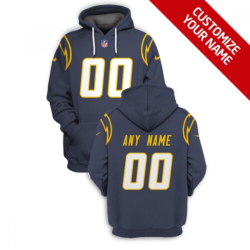 6862e6312343e_1 Men's Los Angeles Chargers Active Player Custom 2021 Navy Pullover Hoodie