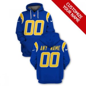 6862e65ad0774_1 Men's Los Angeles Chargers Active Player Custom 2021 Royal Pullover Hoodie