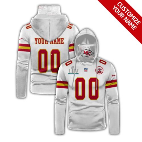 6862ea1ea3dac_1 Men's Kansas City Chiefs 2020 White With Super Bowl Patch Customize Hoodie Mask