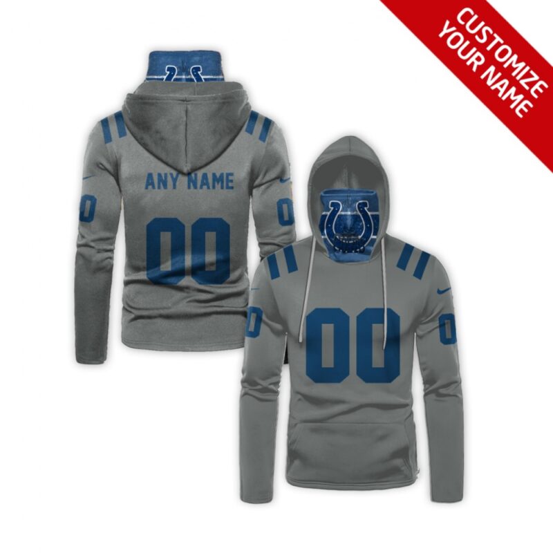 6862f2963bed4_1 Men's Indianapolis Colts 2020 Grey Customize Hoodie Mask