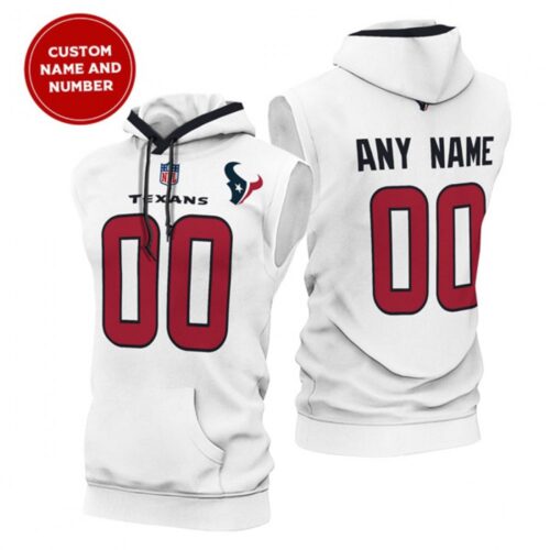6862f35962c9a_1 Men's Houston Texans Customized White Limited Edition Sleeveless Hoodie