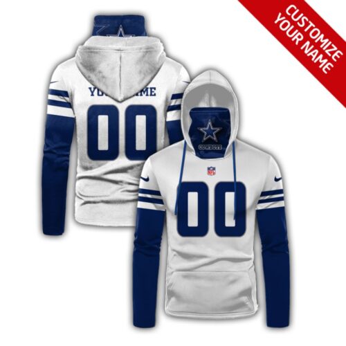 6862fda3aae1c_1 Men's Dallas Cowboys 2020 White/Blue Customize Hoodie Mask