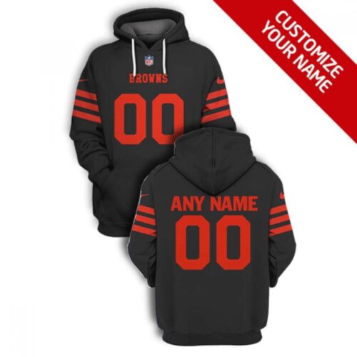 6863015a477d7_1 Men's Cleveland Browns Active Player Custom 2021 Brown Color Rush Pullover Hoodie