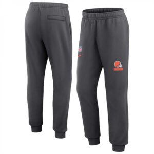 686308660ace6_1 Men's Cleveland Browns Grey Chop Block Fleece Sweatpants