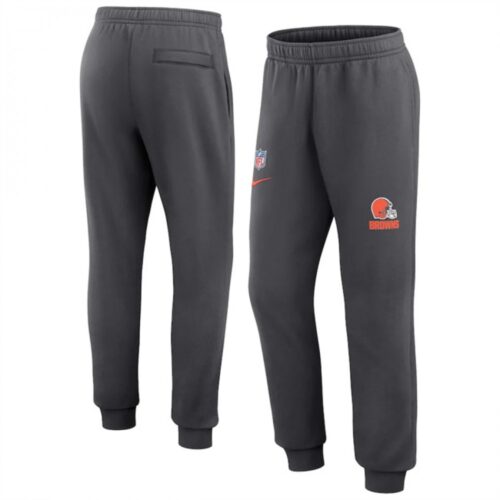 686308660ace6_1 Men's Cleveland Browns Grey Chop Block Fleece Sweatpants