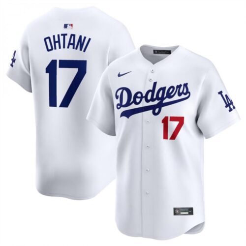 68631013579ad_1 Men's Los Angeles Dodgers #17 Shohei Ohtani White Cool Base Stitched Jersey