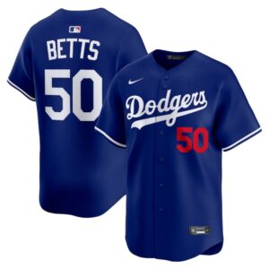 6863103852bb1_1 Men's Los Angeles Dodgers #50 Mookie Betts Royal Alternate Limited Player Jersey