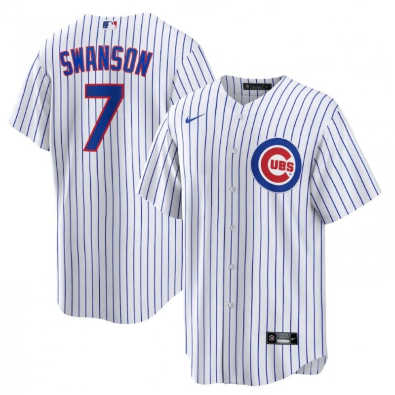 68631055bc857_1 Men's Chicago Cubs #7 Dansby Swanson White Cool Base Stitched Baseball Jersey