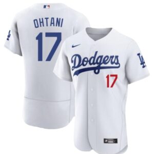 6863106e828af_1 Men's Los Angeles Dodgers #17 Shohei Ohtani White Flex Base Stitched Baseball Jersey