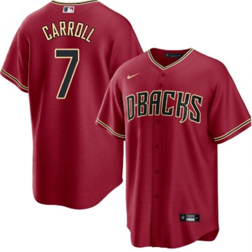6863109092752_1 Men's Arizona Diamondbacks #7 Corbin Carroll Red Cool Base Stitched Baseball Jersey