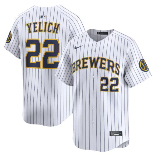 686310a9d40d9_1 Men's Milwaukee Brewers #22 Christian Yelich Nike White Alternate Limited Jersey