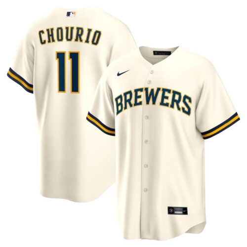 686310da3602d_1 Men's Milwaukee Brewers #11 Jackson Chourio Nike Cream Home Replica Jersey