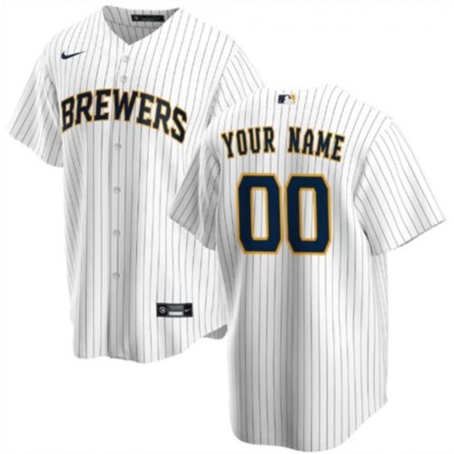 686310ed17c8d_1 Men's Milwaukee Brewers Customized Stitched MLB Jersey