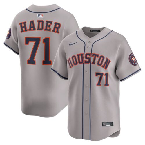 686311692e24f_1 Men's Houston Astros #71 Josh Hader Gray Road Limited Jersey