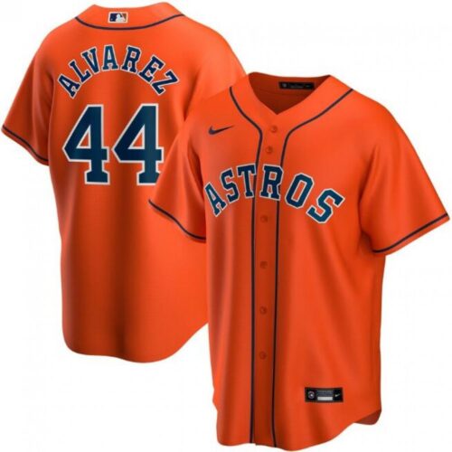 686311721c27f_1 Men's Houston Astros #44 Yordan Alvarez Orange Cool Base Stitched Jersey