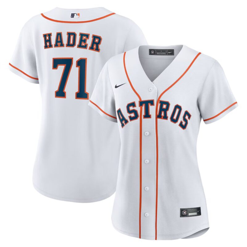 686311808ada1_1 Women's Houston Astros #71 Josh Hader Nike White Home Replica Jersey