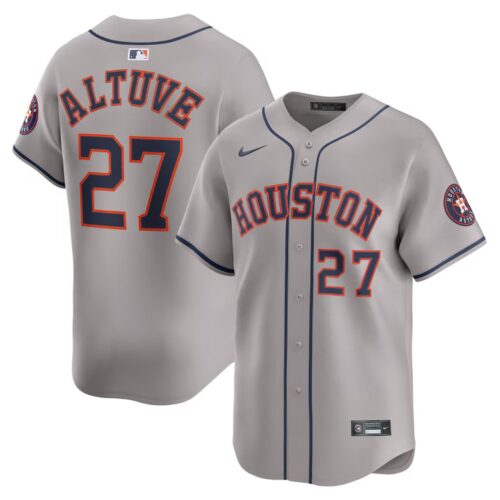 6863118919743_1 Men's Houston Astros #27 Jose Altuve Nike Gray Road Limited Player Jersey