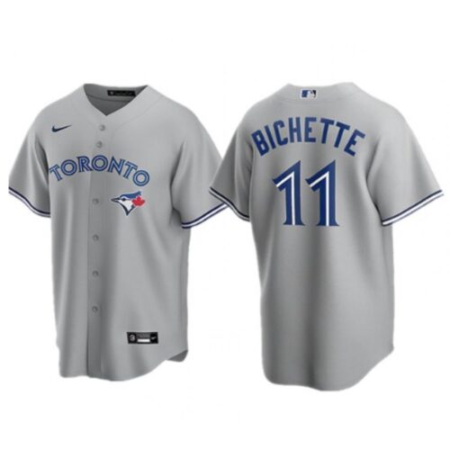 686311c629cd7_1 Men's Toronto Blue Jays #11 Bo Bichette Gray Cool Base Stitched MLB Jersey