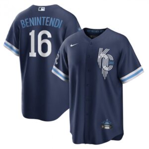 68631213a46c3_1 Men's Kansas City Royals #16 Andrew Benintendi 2022 Navy City Connect Cool Base Stitched Jersey