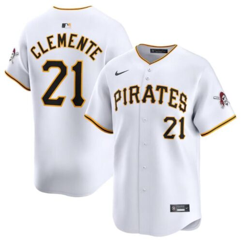 68631224d9451_1 Men's Pittsburgh Pirates #21 Roberto Clemente White Home Limited Stitched Baseball Jersey