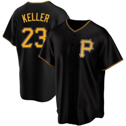 6863123be796f_1 Men's Pittsburgh Pirates #23 Mitch Keller Black Home Limited Stitched Baseball Jersey
