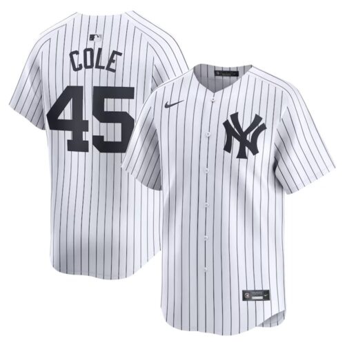 68631245ae53b_1 Men's New York Yankees #45 Gerrit Cole White Home Limited Player Jersey