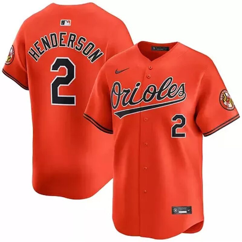 6863124f3def2_1 Men's Baltimore Orioles #2 Gunnar Henderson Orange Cool Base Stitched Baseball Jersey