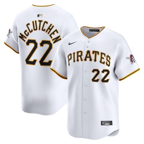 6863125509c20_1 Men's Pittsburgh Pirates #22 Andrew McCutchen White Home Limited Player Jersey