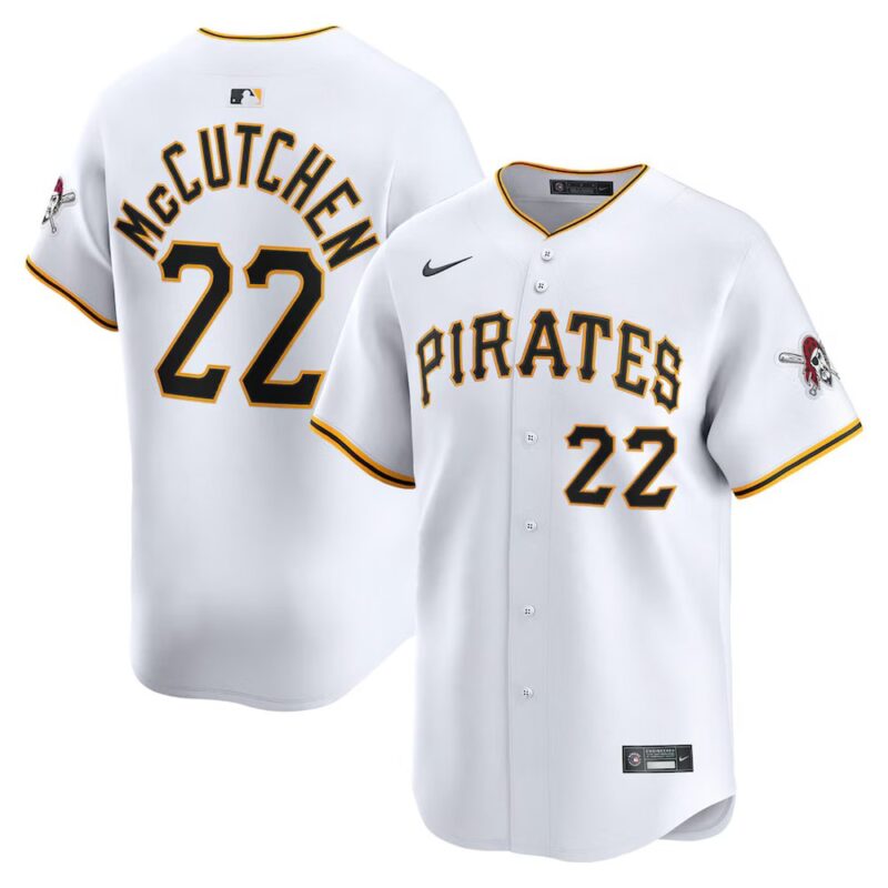 6863125509c20_1 Men's Pittsburgh Pirates #22 Andrew McCutchen White Home Limited Player Jersey