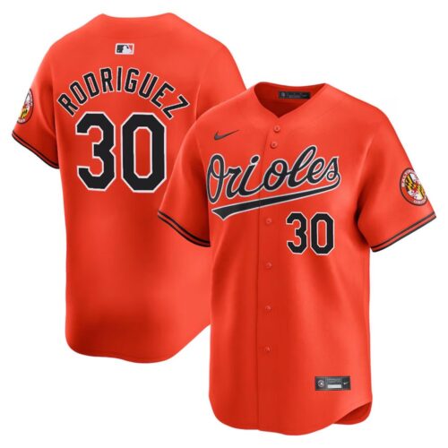 6863127f7635c_1 Men's Baltimore Orioles #30 Grayson Rodriguez Orange Cool Base Stitched Baseball Jersey