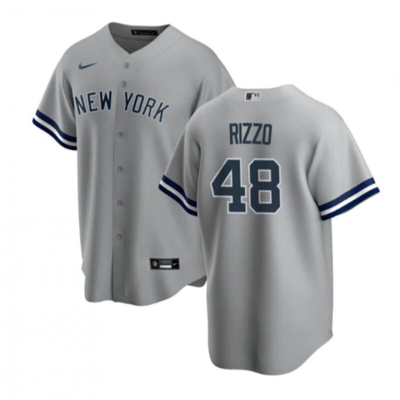 68631285dfb01_1 Men's New York Yankees #48 Anthony Rizzo Grey Cool Base Stitched Baseball Jersey
