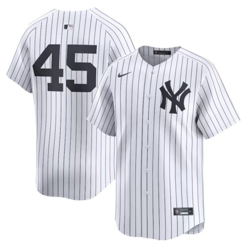 686312b2daf2d_1 Men's New York Yankees #45 Gerrit Cole White Home Limited Player Jersey