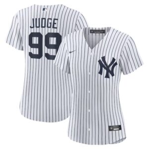 686312d280d7e_1 Women's New York Yankees #99 Aaron Judge White Home Replica Player Jersey