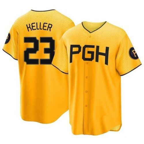 686312d50a574_1 Men's Pittsburgh Pirates #23 Mitch Keller Gold City Connect Stitched Jersey