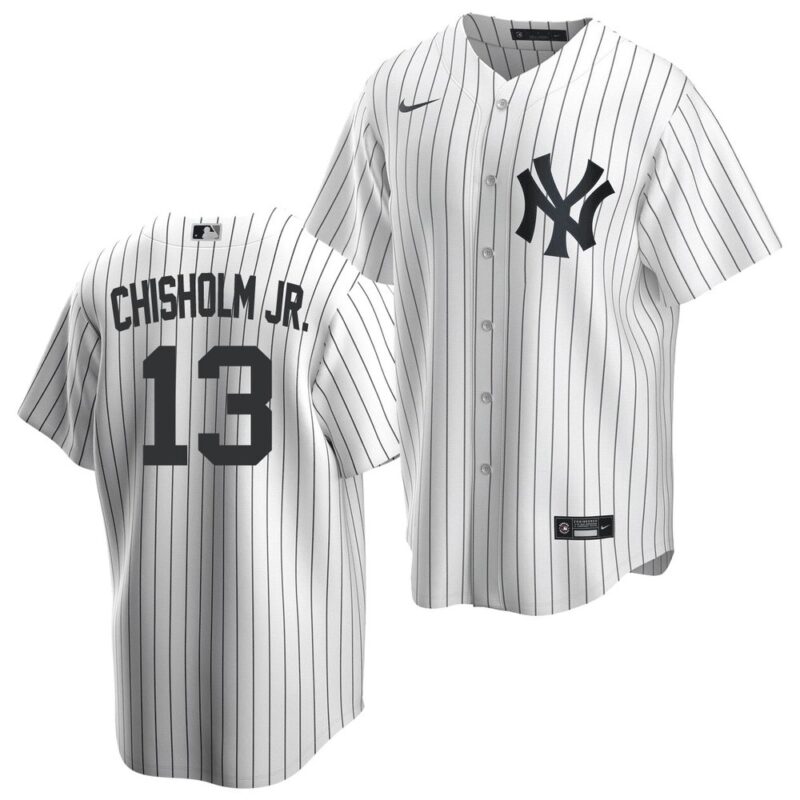 686312f288518_1 Men's New York Yankees #13 Jazz Chisholm Jr. White Cool Base Stitched Baseball Jersey
