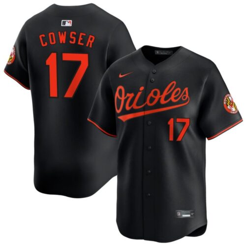686312ff82e1a_1 Men's Baltimore Orioles #17 Colton Cowser Black Cool Base Stitched Baseball Jersey